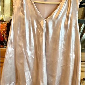 Metallic light pink top